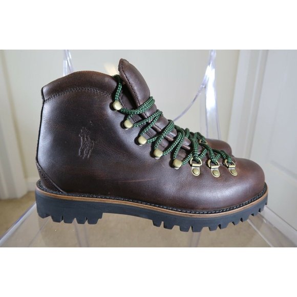 Ralph Lauren Polo Vintage 8.5M Leather Mountaineering Hiking Boots Alpine Trail - Picture 2 of 12